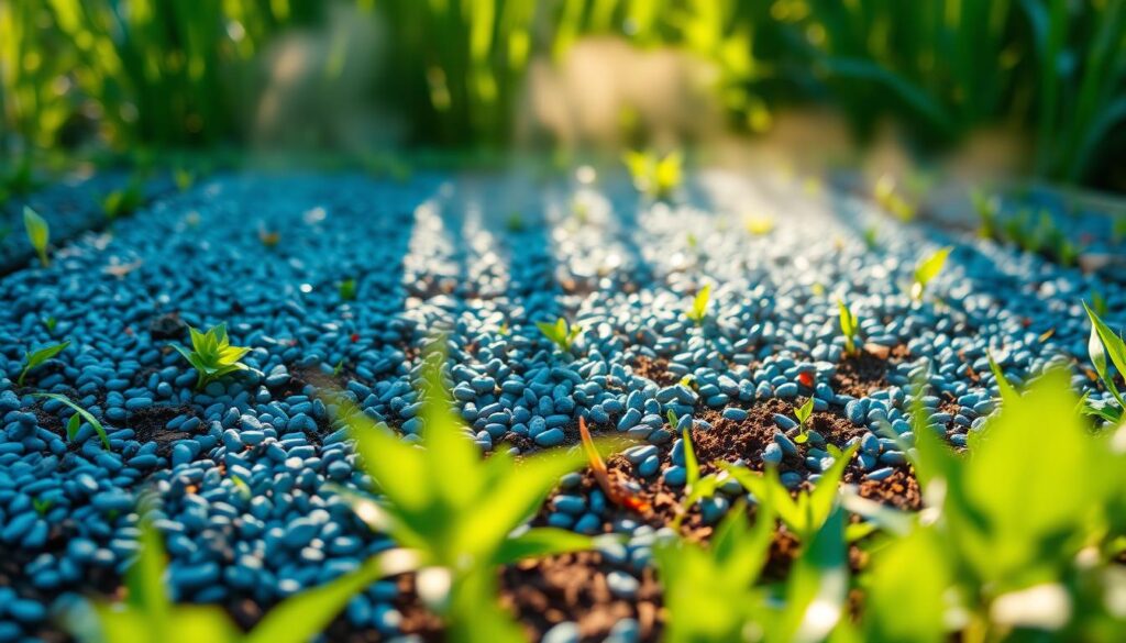 Blaukorn Dünger im Garten