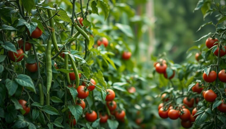 Bohnen und Tomaten zusammen pflanzen