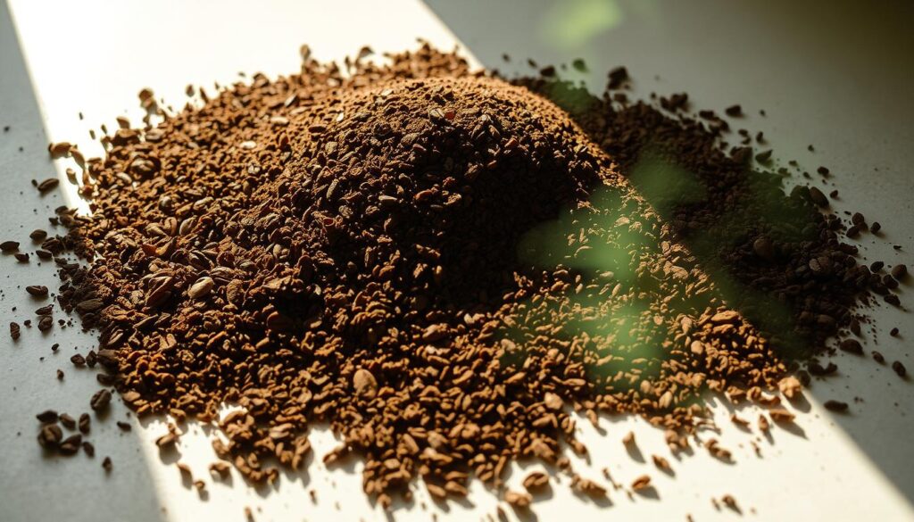 Kaffeesatz trocknen