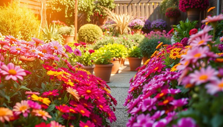 Blumen pflanzen im Garten