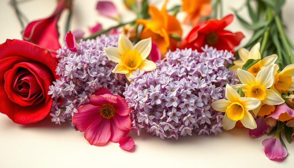 Farberhaltung gepresster Blumen