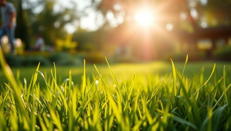 Rasenpflege im Sommer